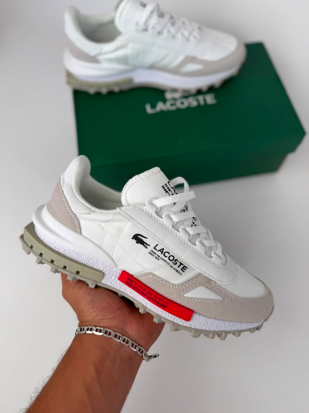 Lacoste L003 Neo Off White Red