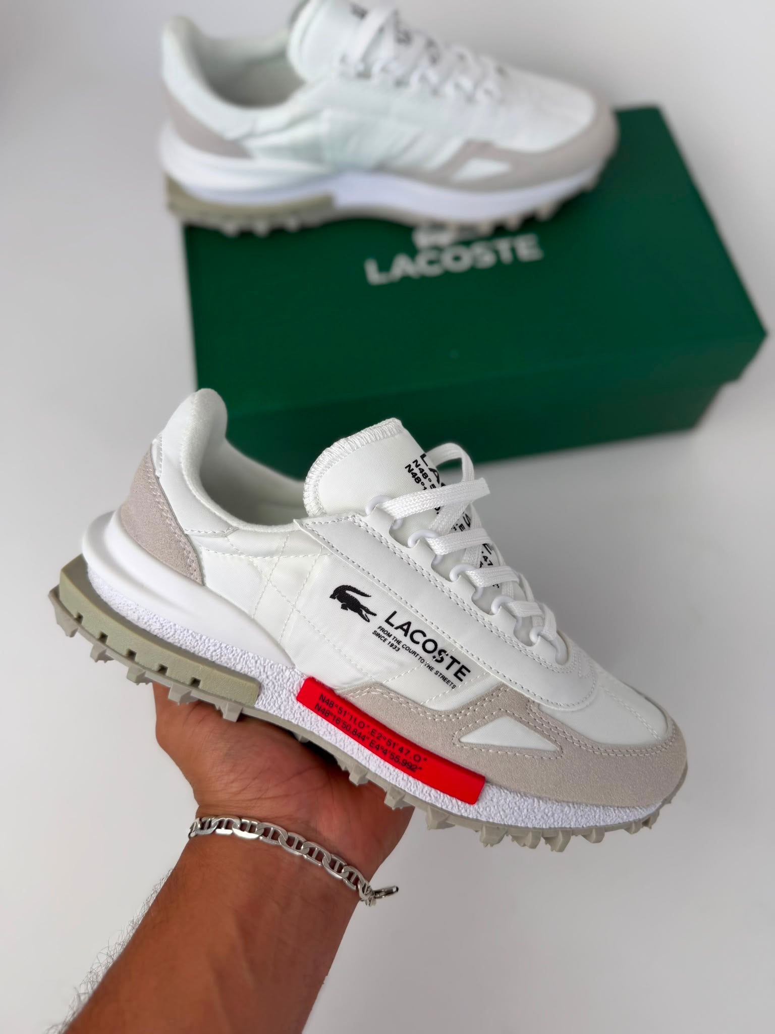 Lacoste L003 Neo Off White Red