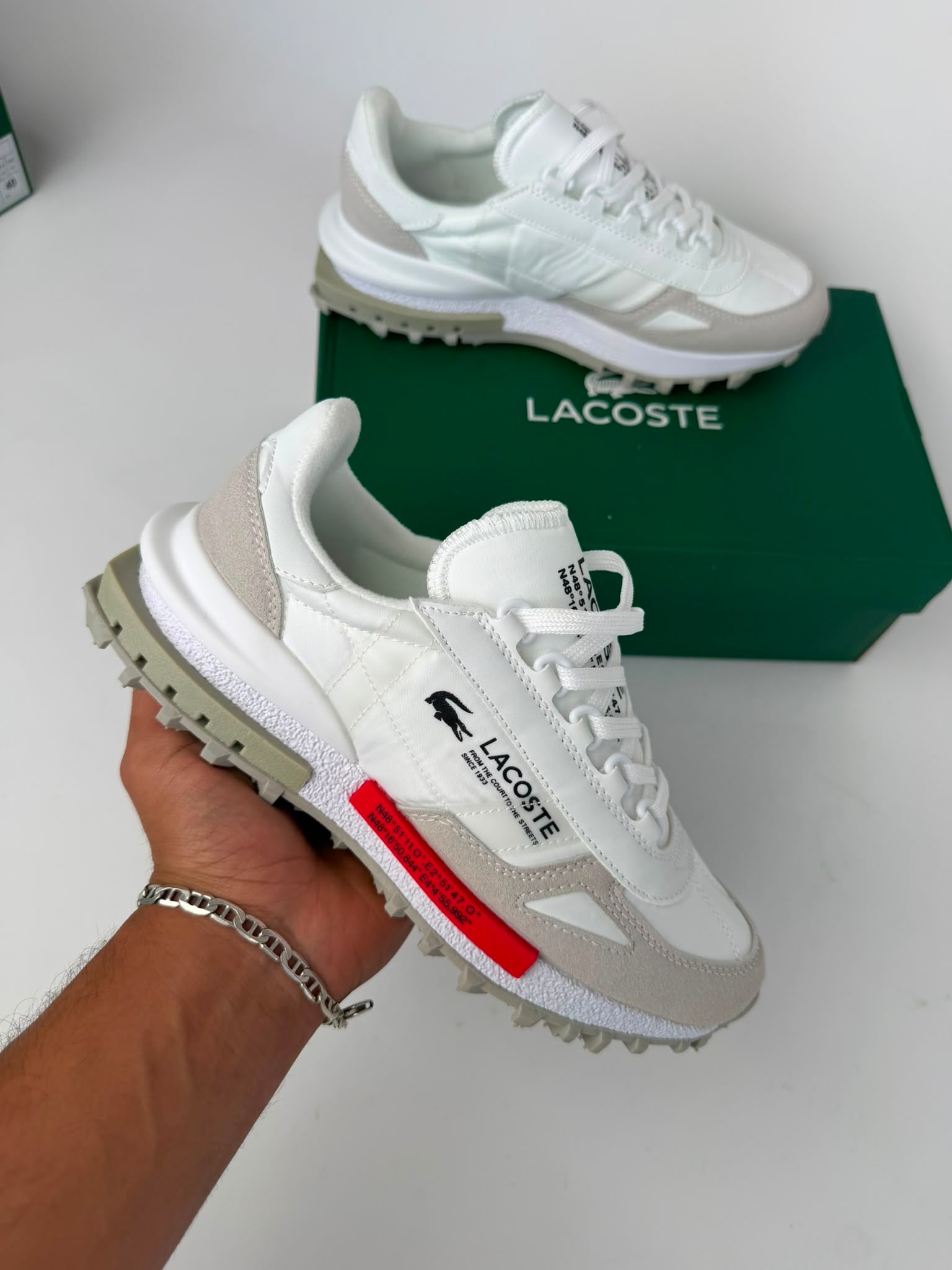 Lacoste L003 Neo Off White Red