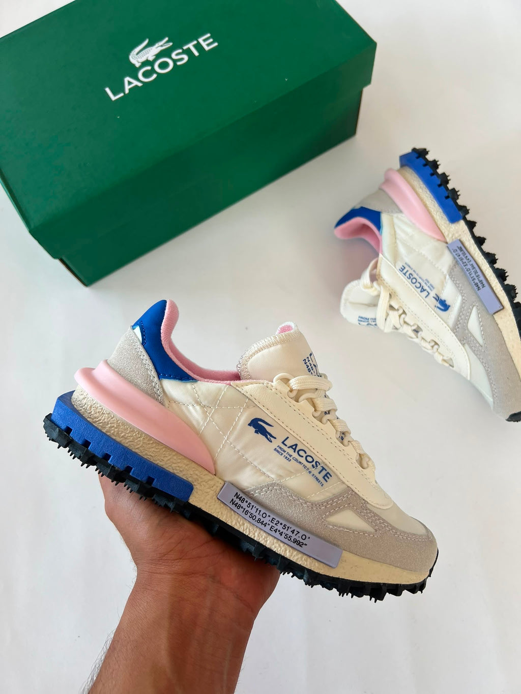 Lacoste L003 Neo White Pink Blue