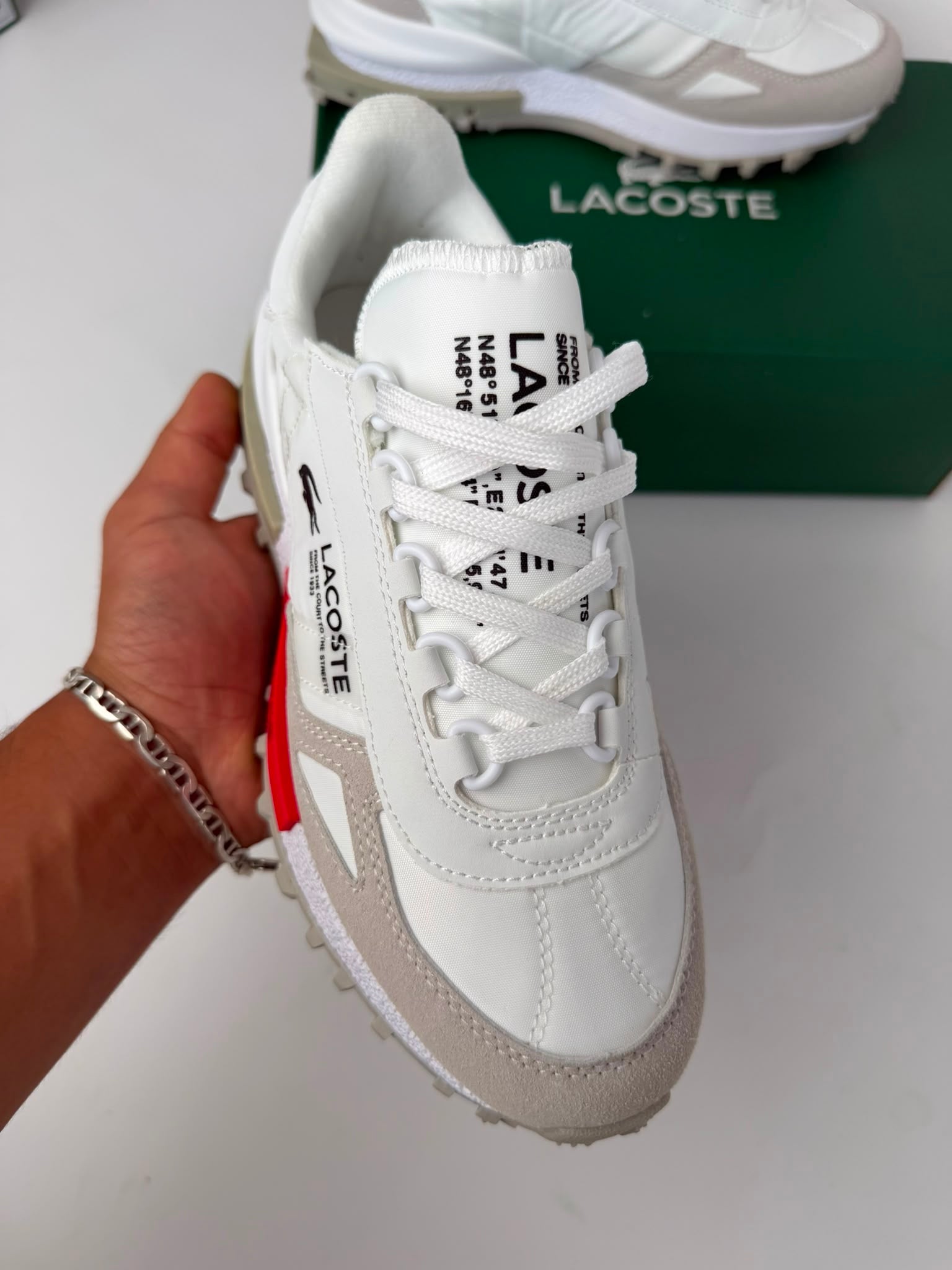 Lacoste L003 Neo Off White Red