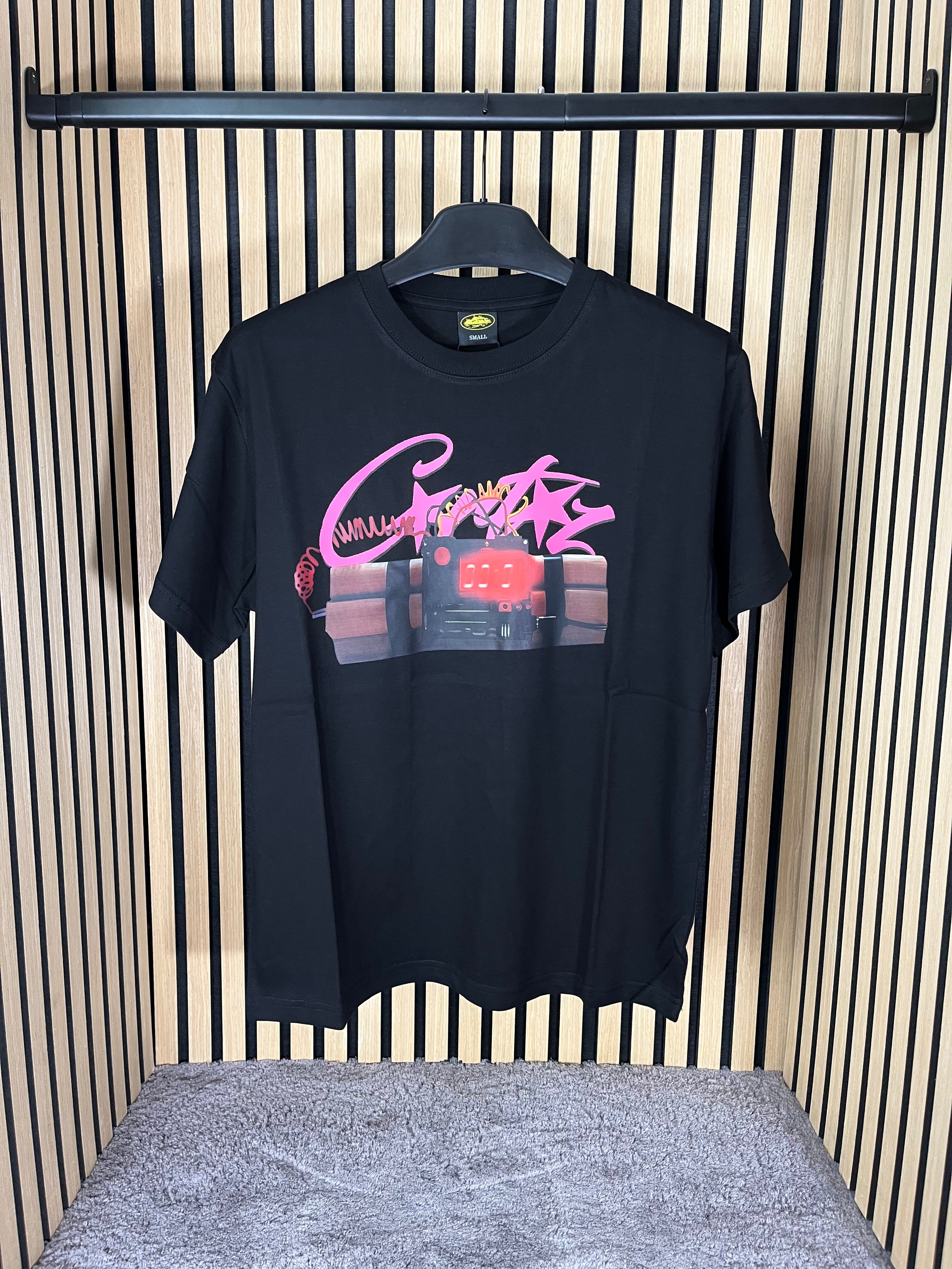Camiseta negra Corteiz No Time 4 Luv