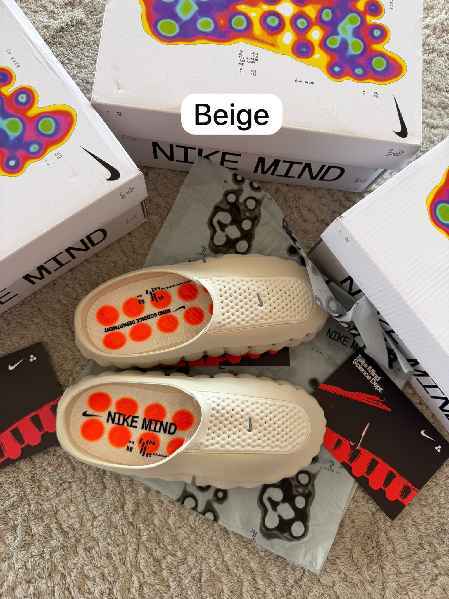 CHANCLAS NIKE MIND BEIGE