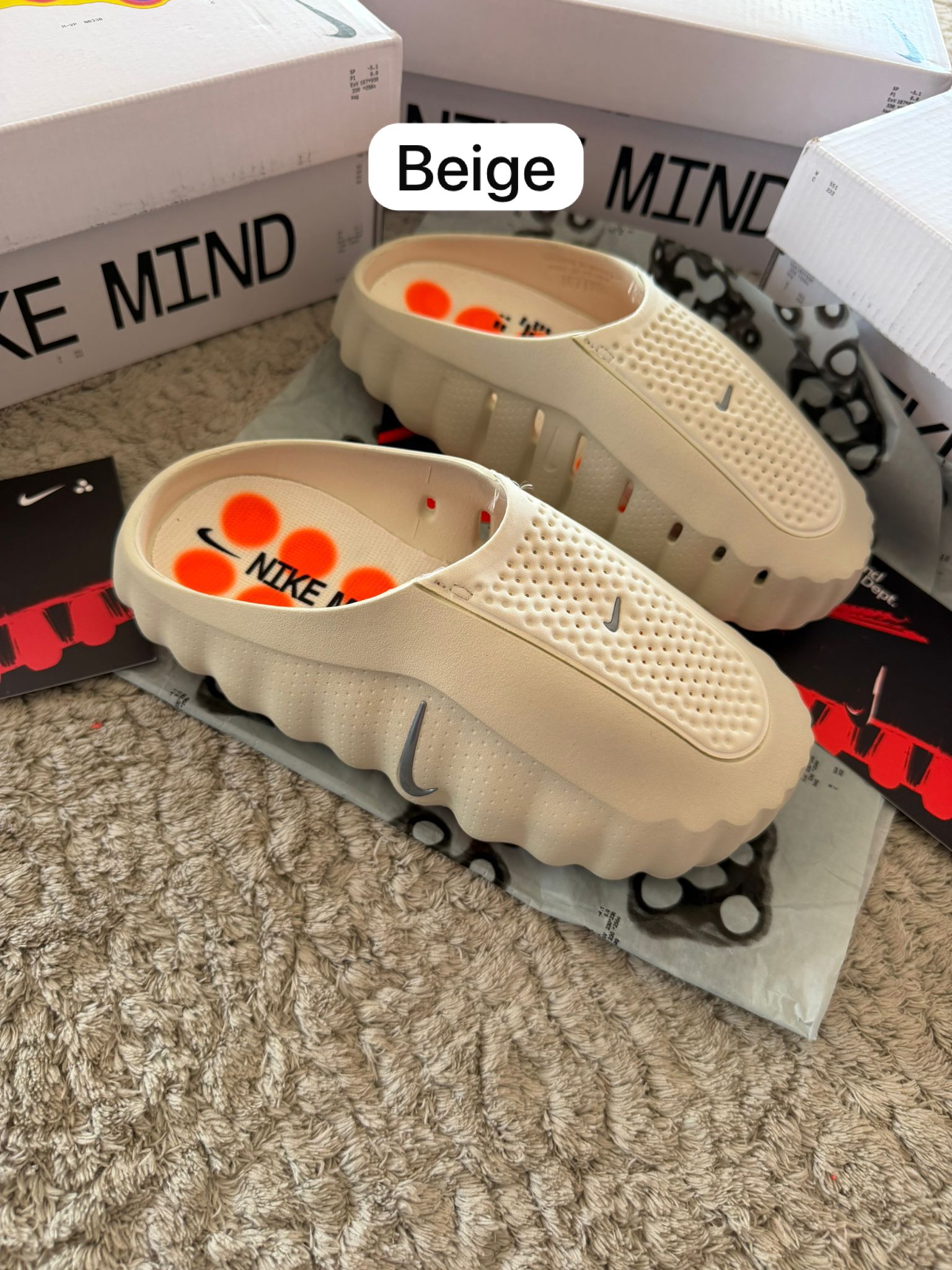 CHANCLAS NIKE MIND BEIGE