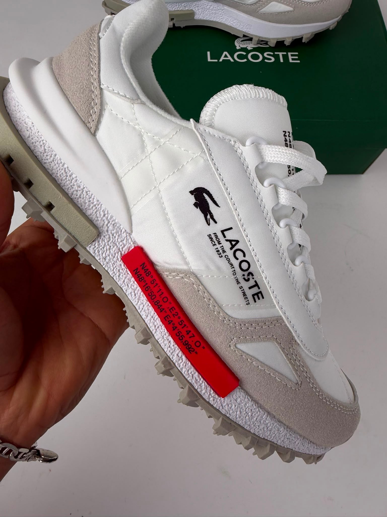 Lacoste L003 Neo Off White Red