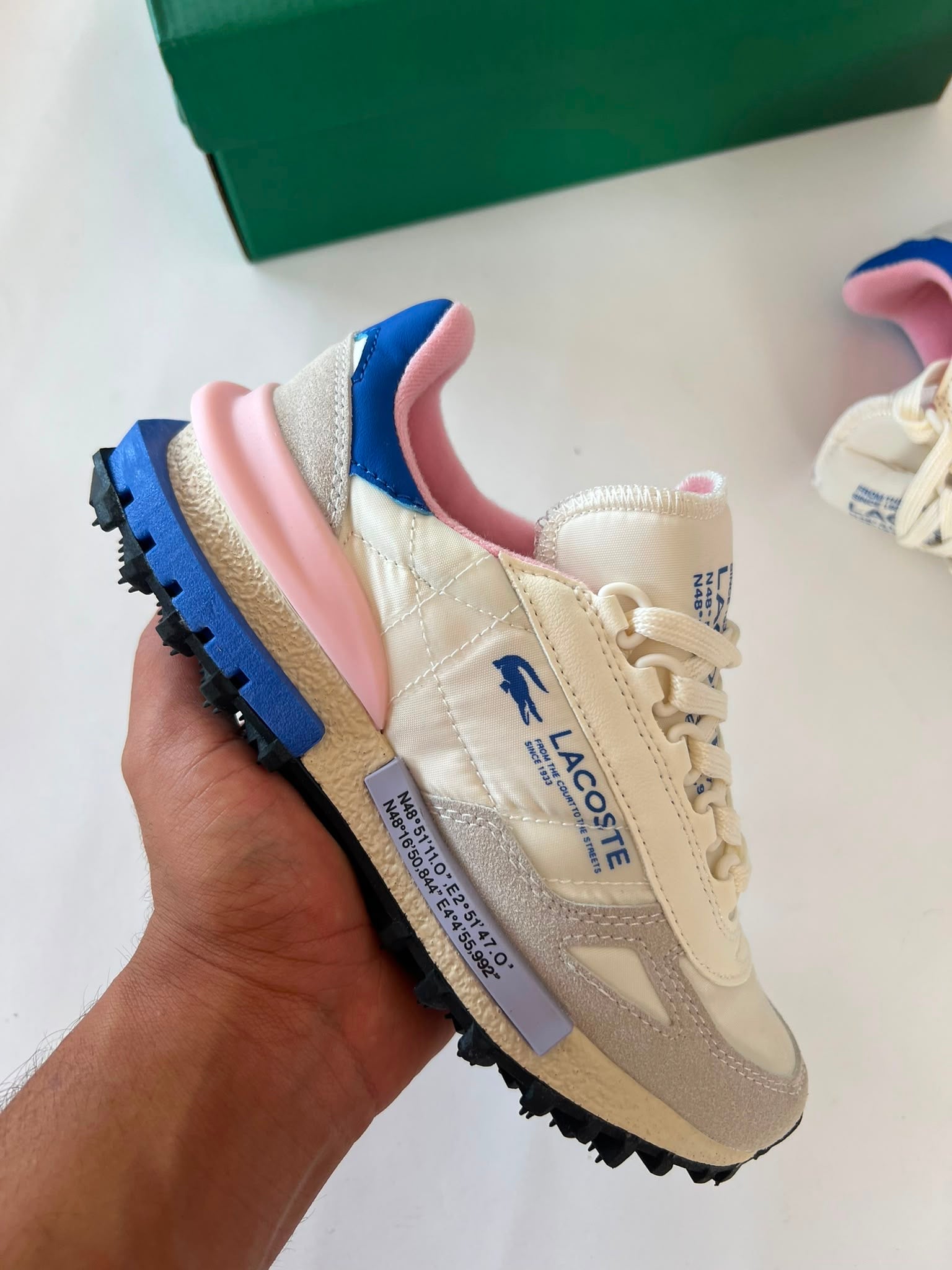 Lacoste L003 Neo White Pink Blue